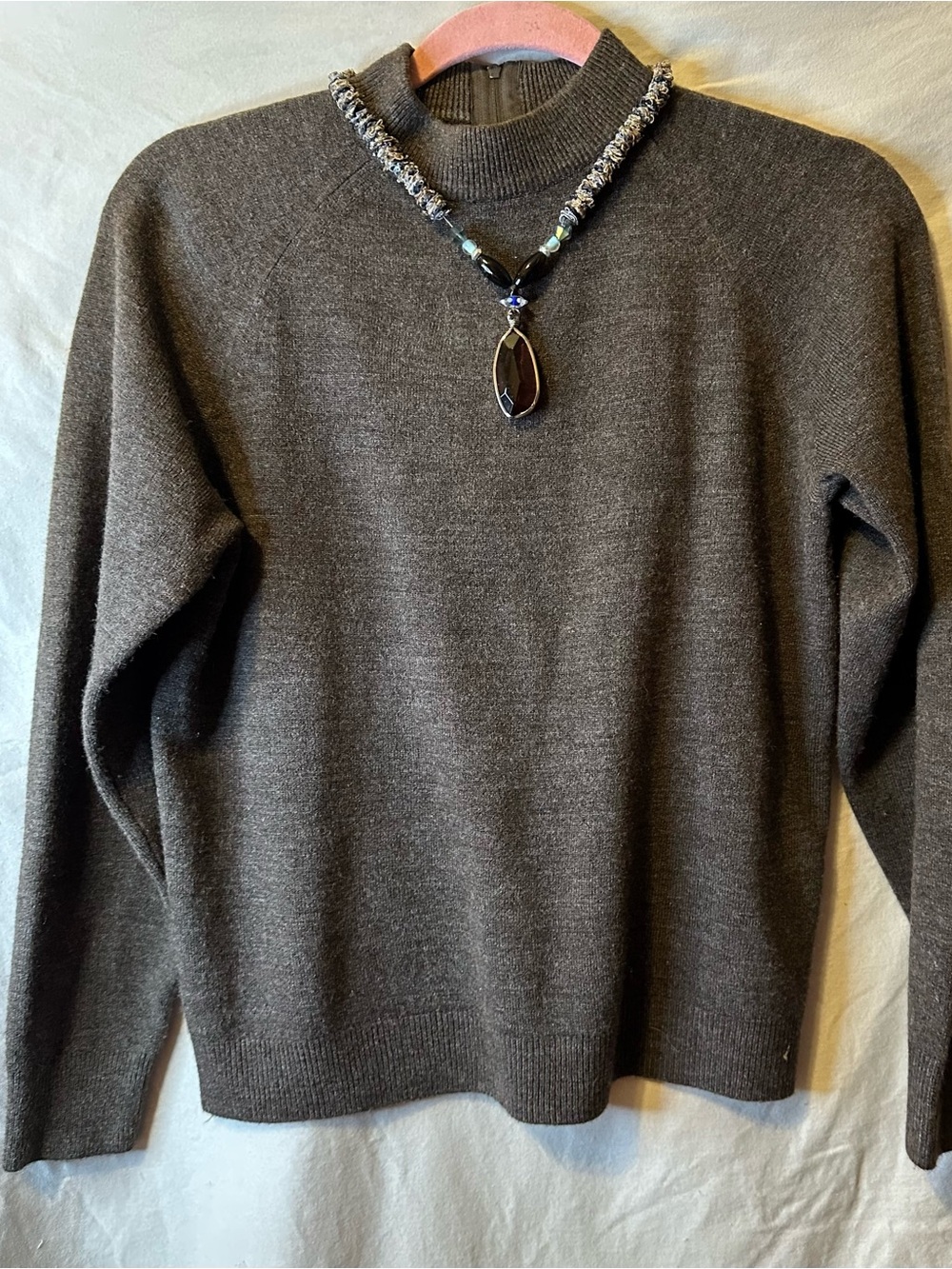 Women's Crewneck Sweater in Dark Brown